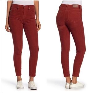 Madewell 10” High-Rise Skinny Corduroy Pants